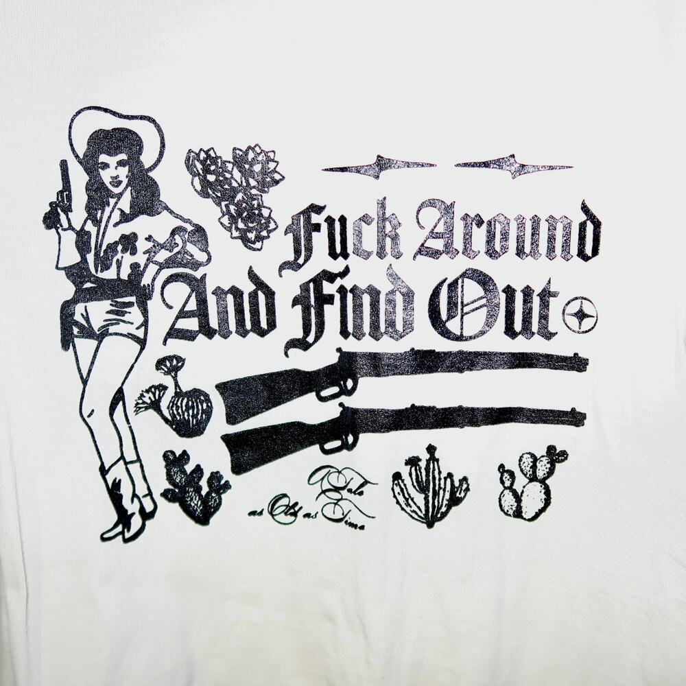 Comfort Color western fuk around find out crop tee small - Picture 2 of 4